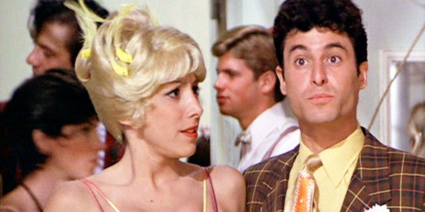 Frenchy looking at Doody confused and Doody serious in Grease
