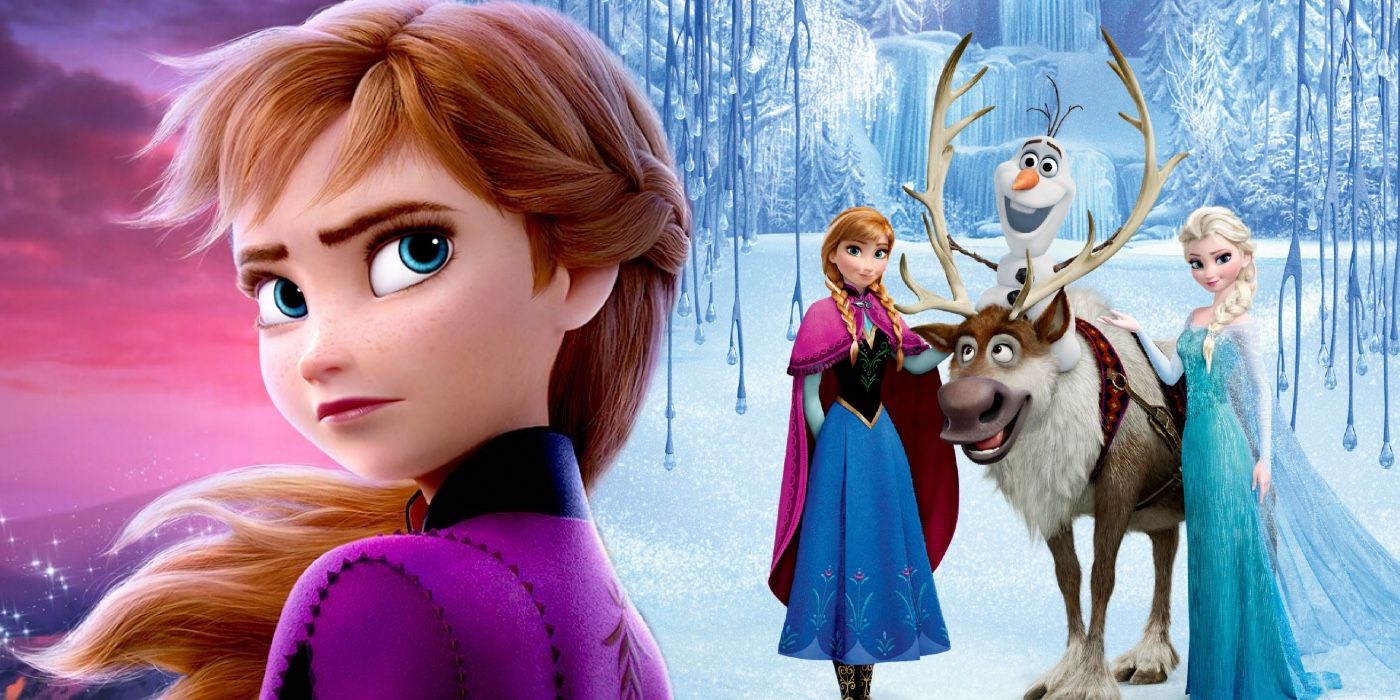 A composite image of the characters from Frozen 