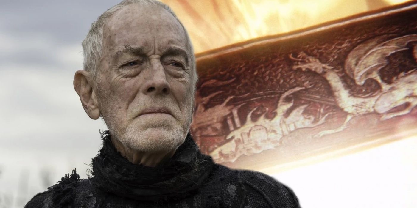 A composite image of Max Von Sydow from Game of Thrones with the show's intro