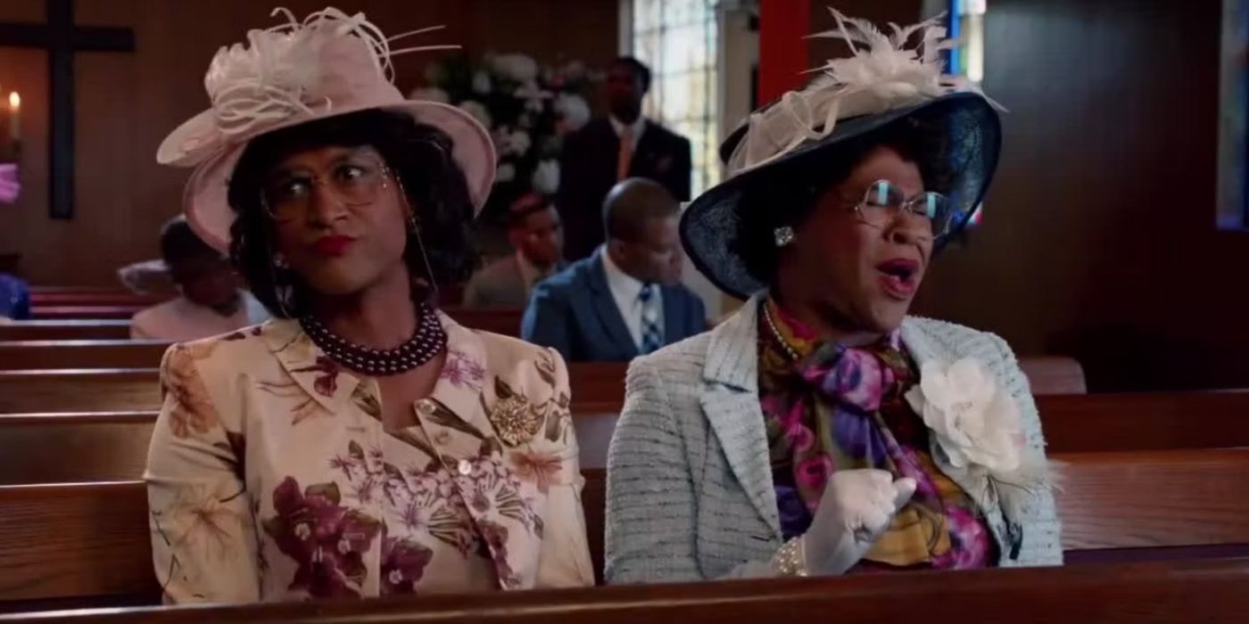 Georgina and Esther in church on Key and Peele.