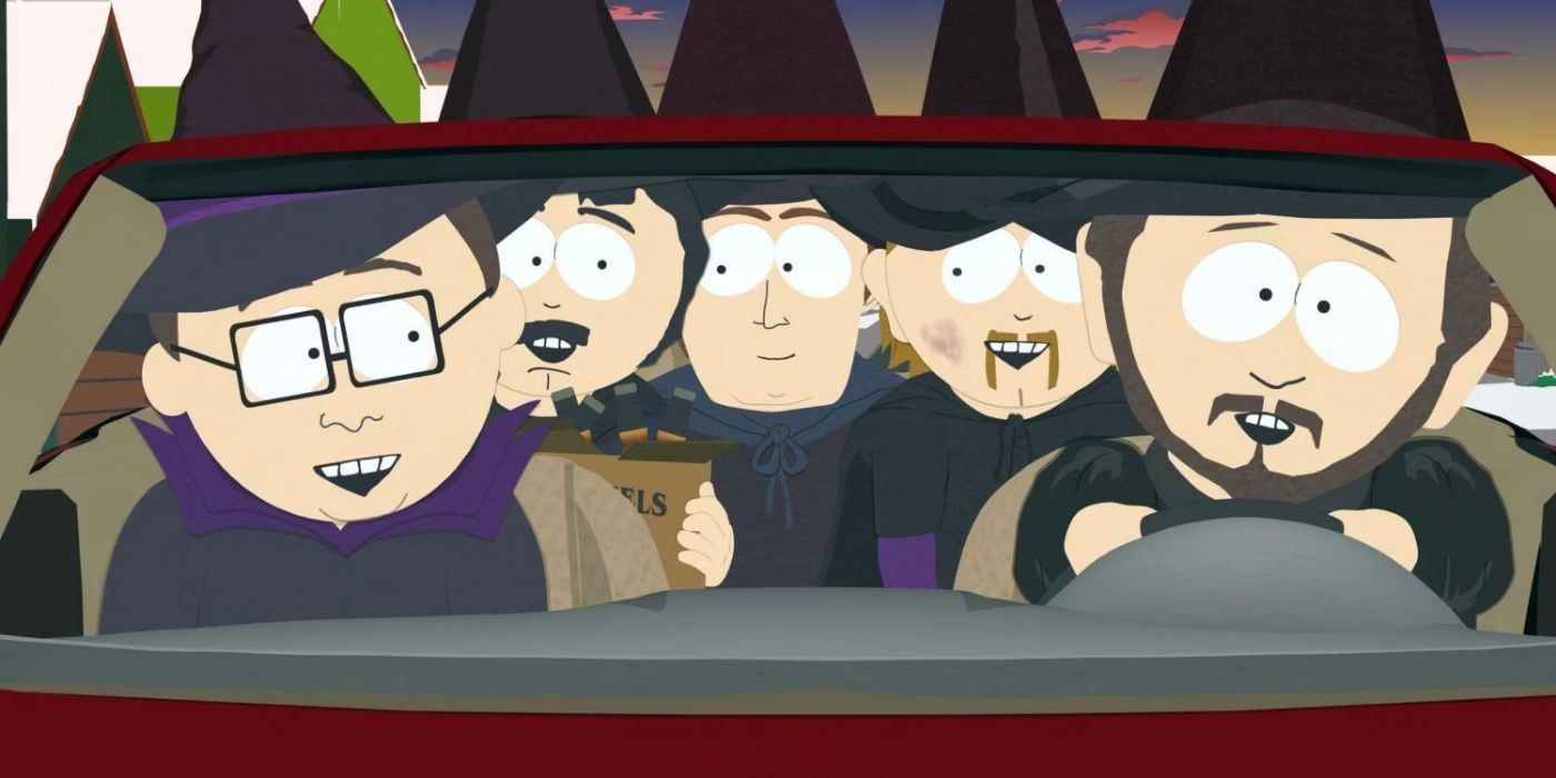 Gerald Broflovski driving a car in South Park Sons A Witches.