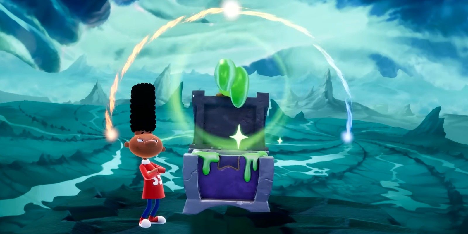 Gerald from Hey Arnold in Nick All Star Brawl 2
