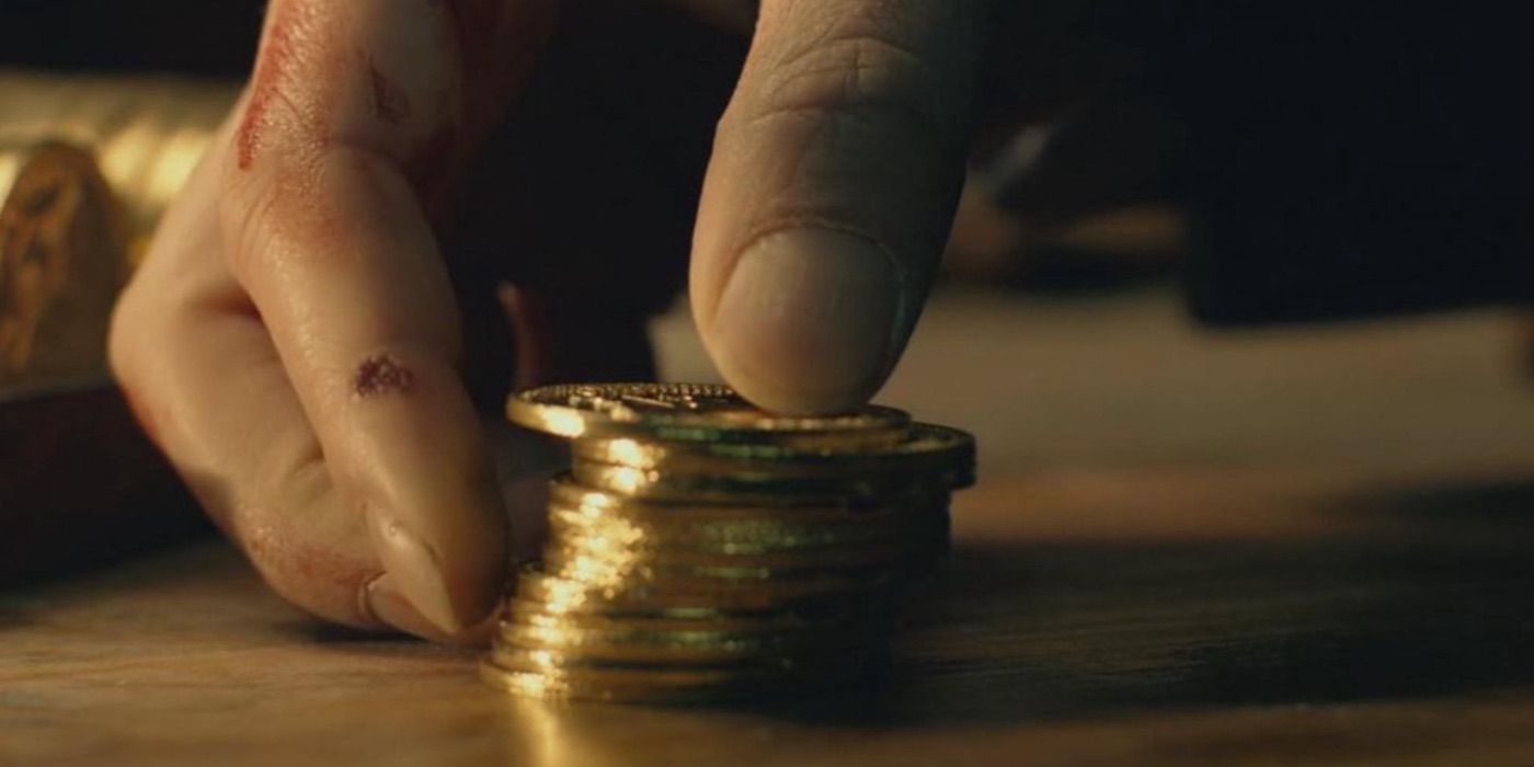 Gold coins in John Wick