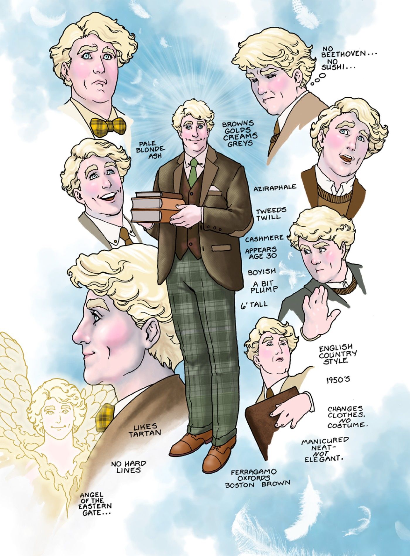 Crowley & Aziraphale Character Designs Revealed for New Record-Breaking Good Omens Adaptation
