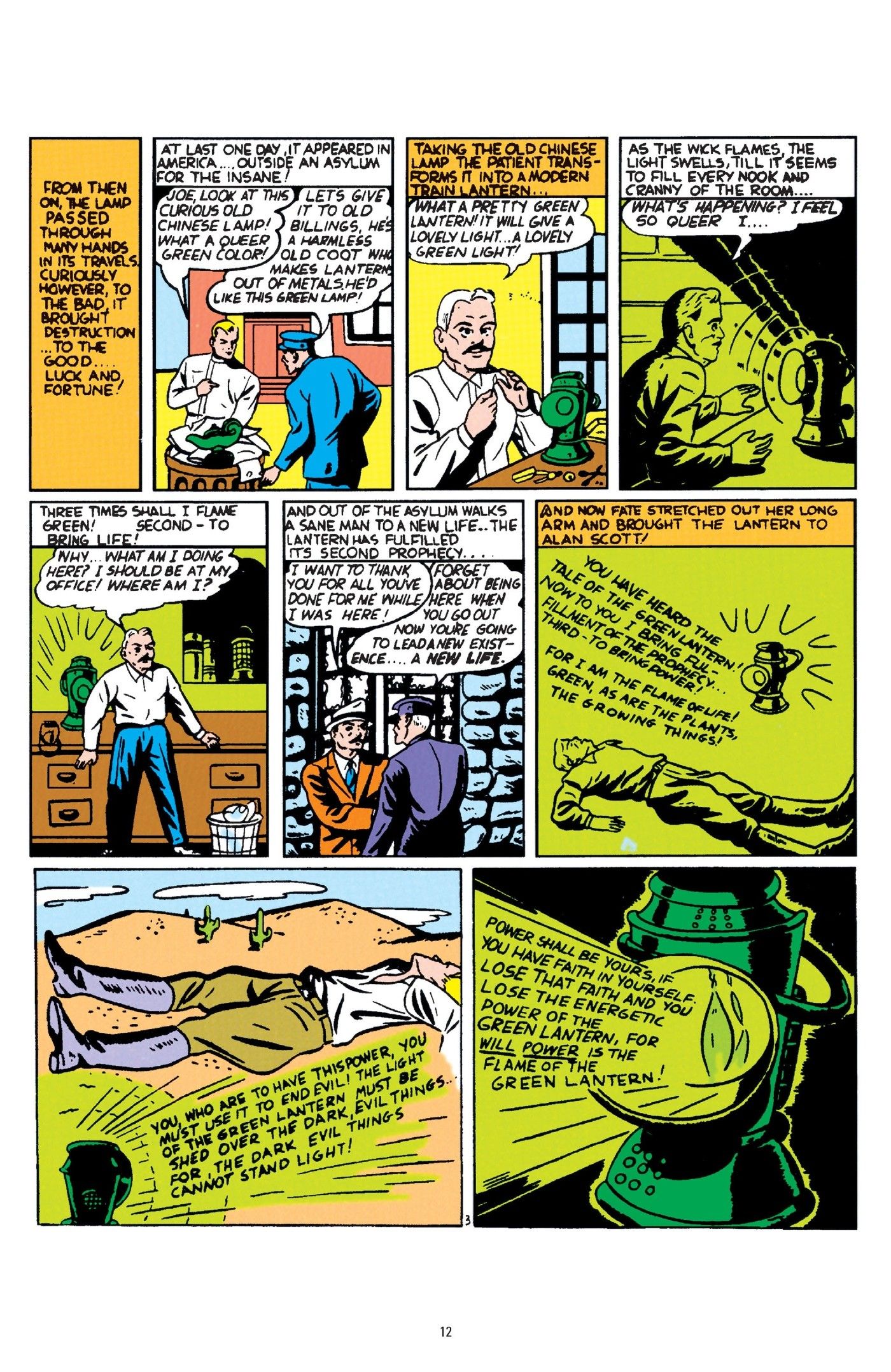 Green Lantern Golden Age Origin Billings