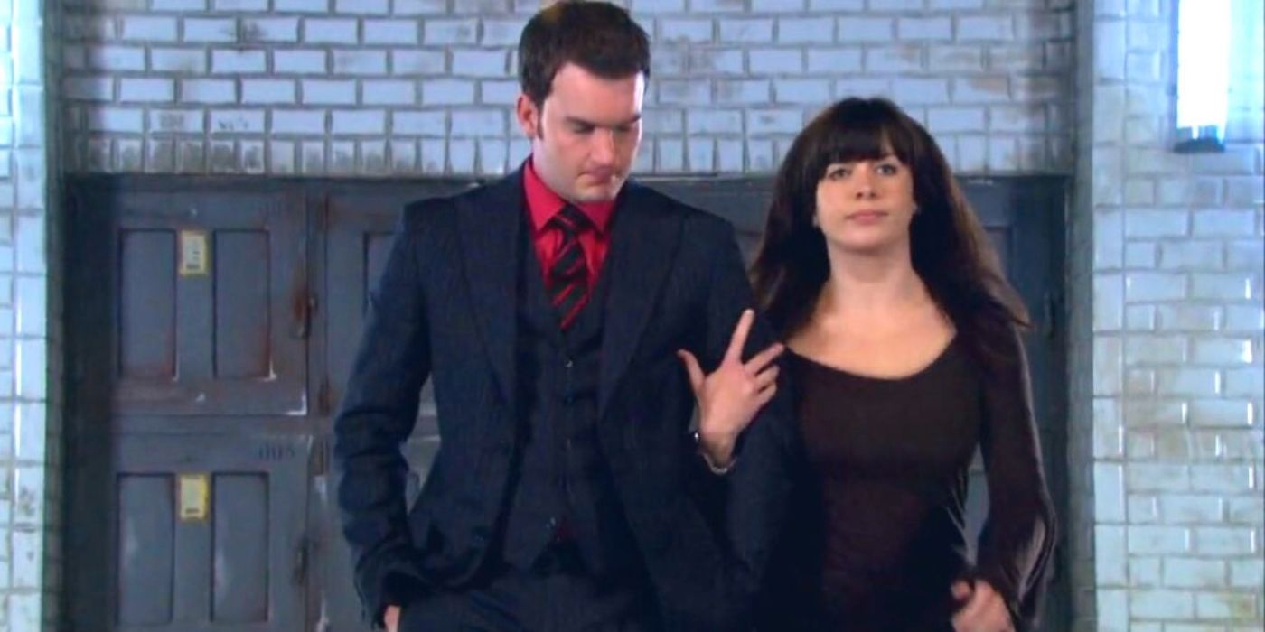 Eve Myles as Gwen Cooper and Gareth David Lloyd as Ianto Jones in Torchwood