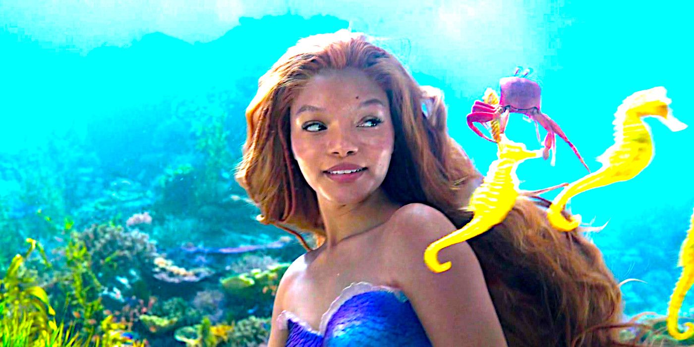 Halle Bailey frolics with sea creatures in The Little Mermaid 2023