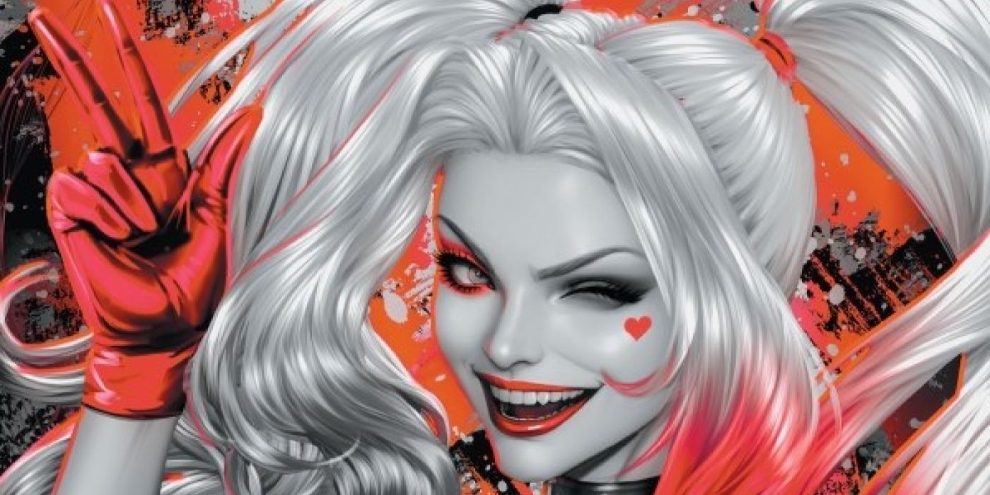 Harley Quinn Negro Blanco Rojo Ariel Diaz Diseño