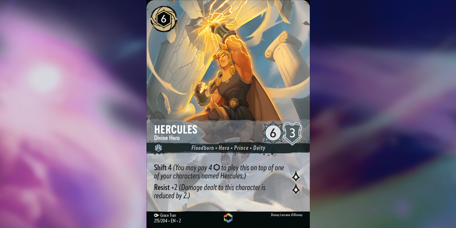 Hercules Lorcana Enchanted card.
