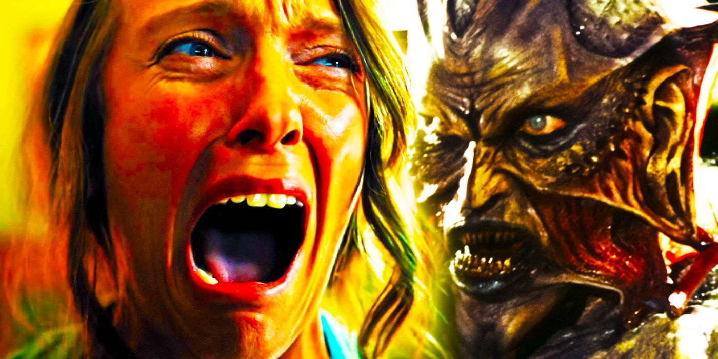 Hereditary Annie screaming and Jeepers Creepers the Creeper screaming