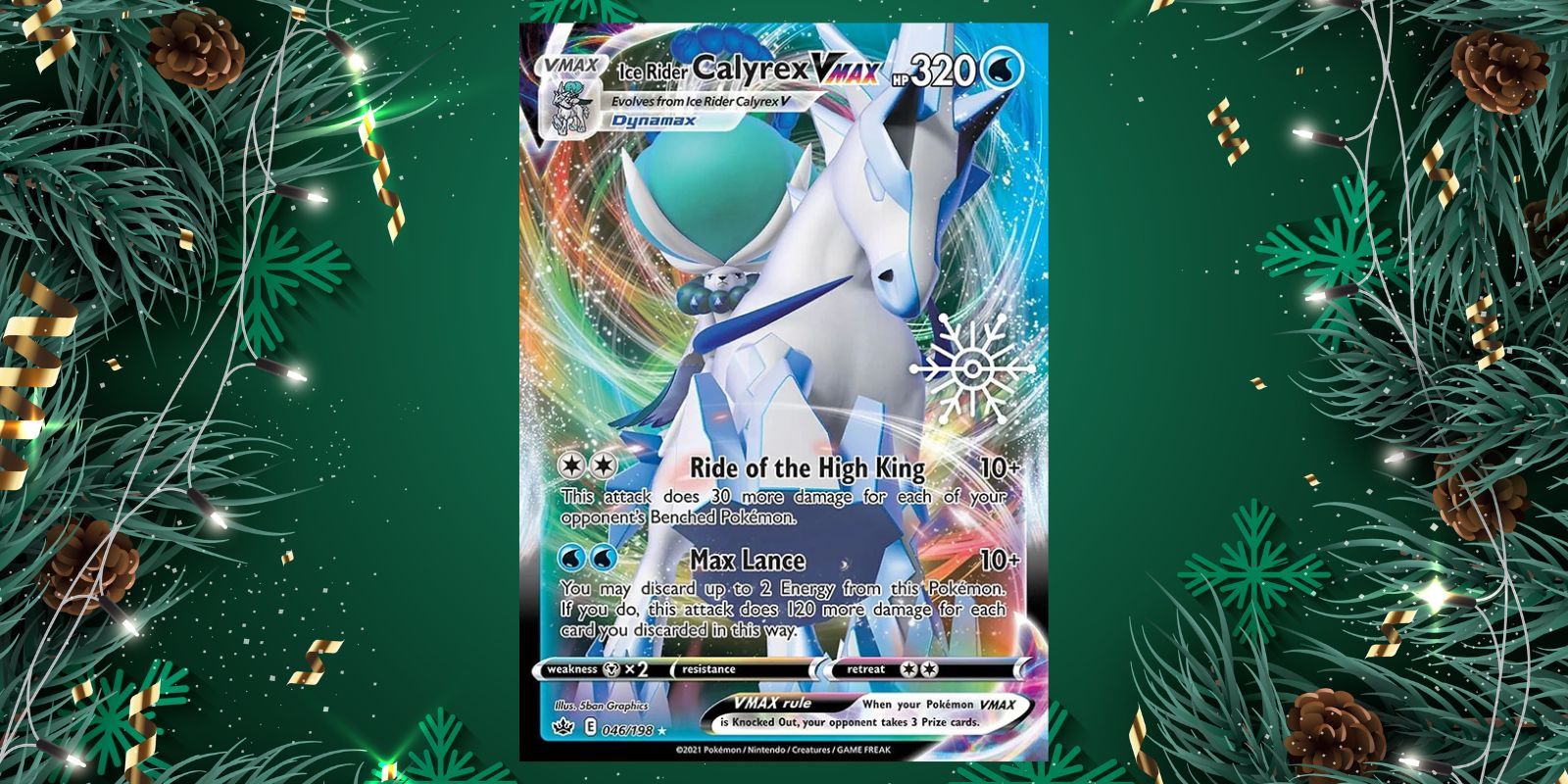 Ice Rider Calyrex VMAX 046 Pokemon TCG Holiday Cards