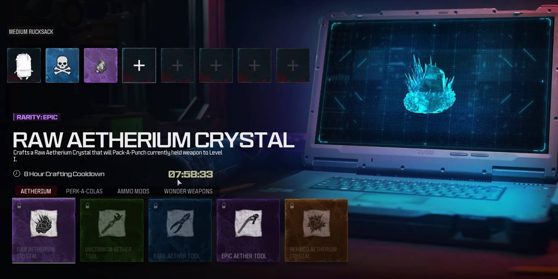 Modern Warfare 3 Zombies Raw Aetherium Crystal Schematics that You Find from Every Deployment's Contract Mission Rewards