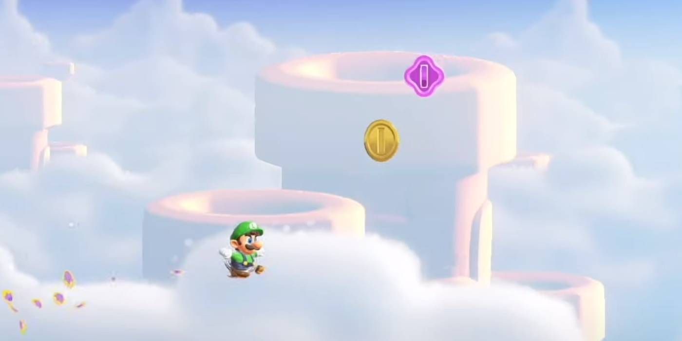 Super Mario Bros. Wonder Farming Purple Flower Coins on Challenge Level