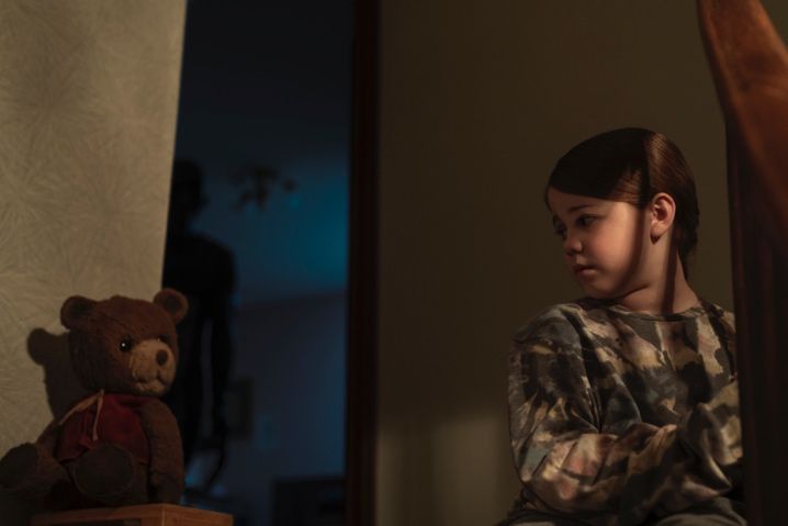 Blumhouse Imaginary Alice with Chauncey the bear