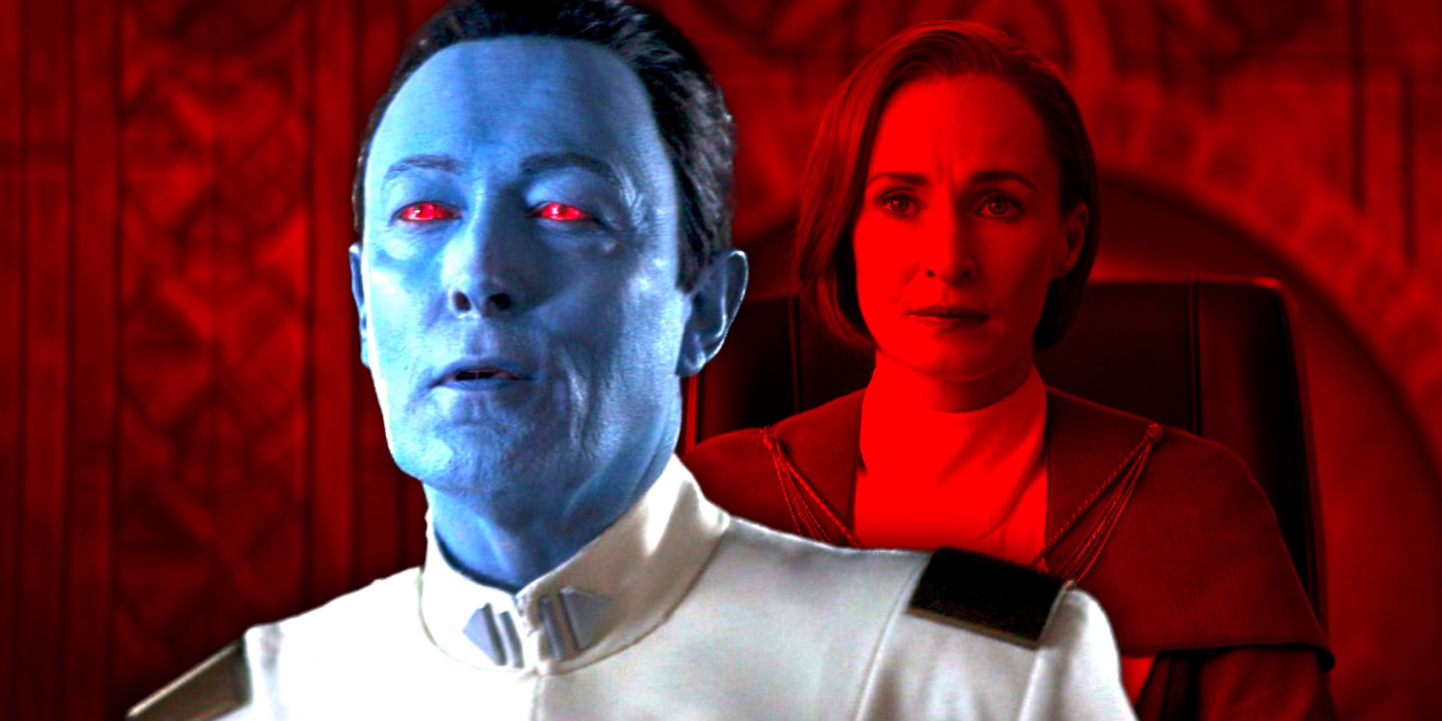 Grande Almirante Thrawn e Mon Mothma em Ahsoka