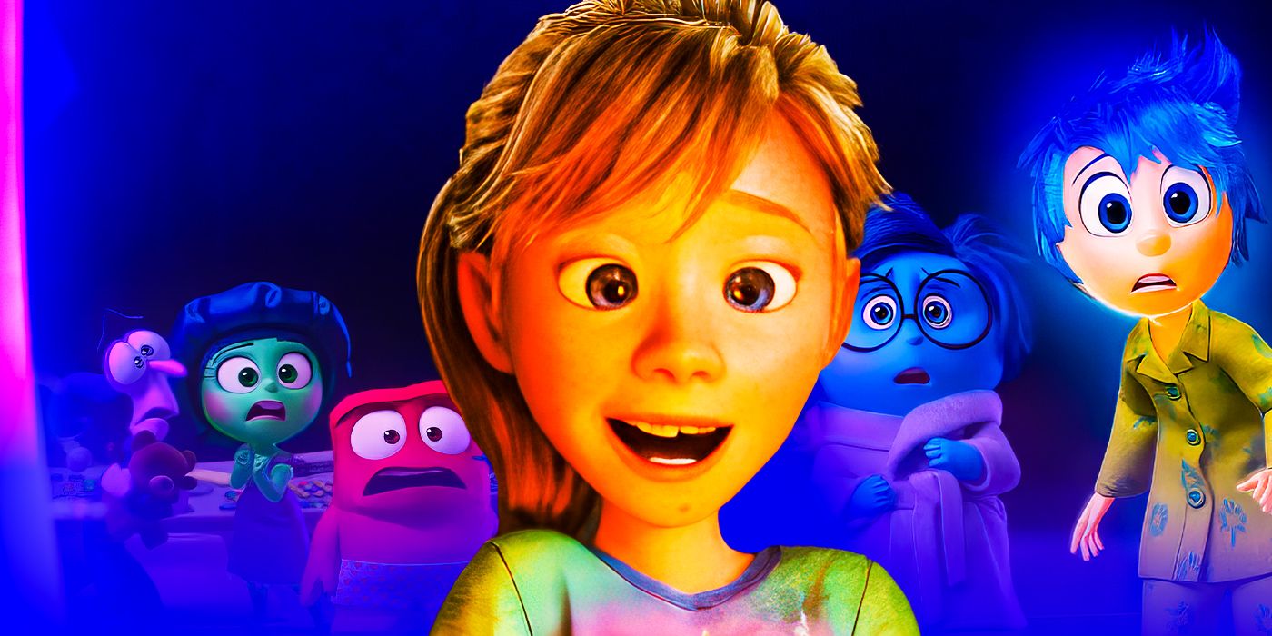 Riley and her emotions in Inside Out 2.