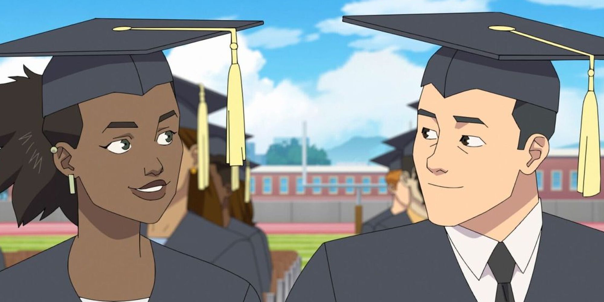 Mark and Amber at their high school graduation in Invincible
