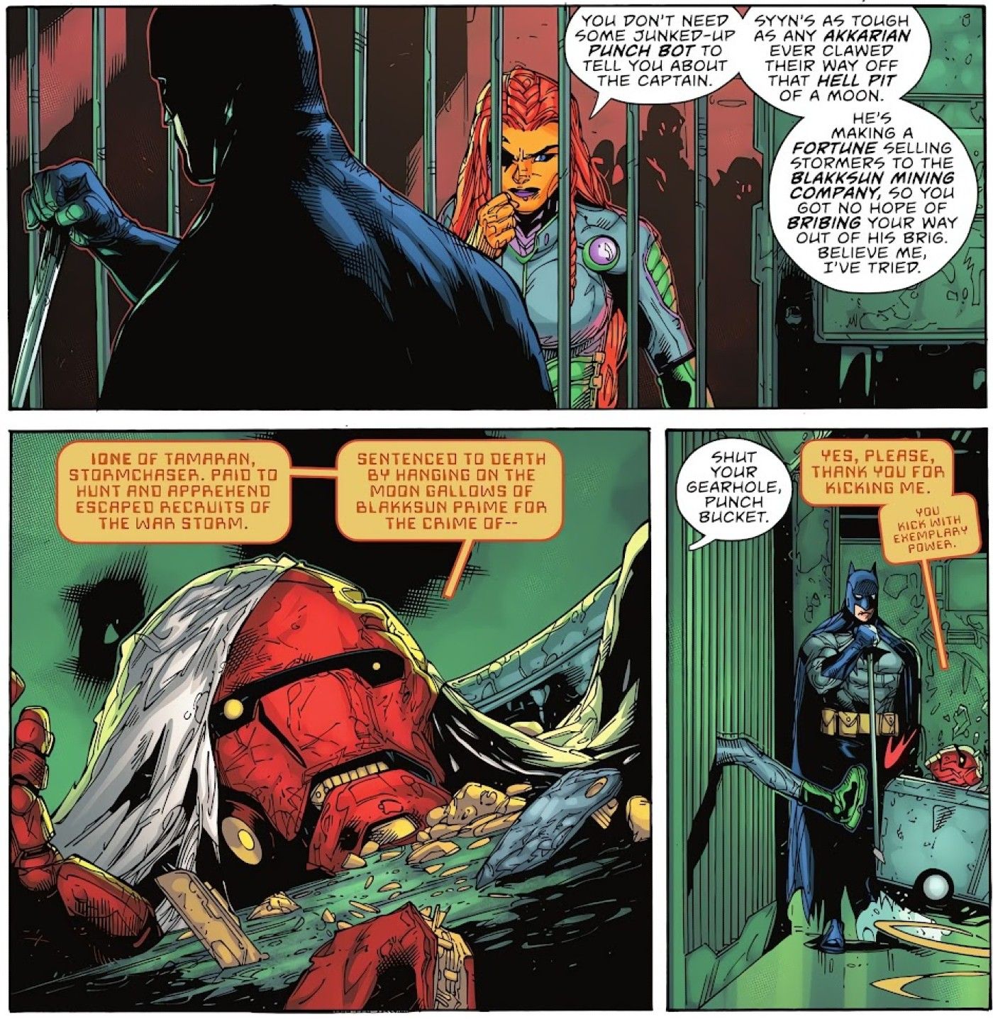 Ione Speaks to Batman from Behind Bars
