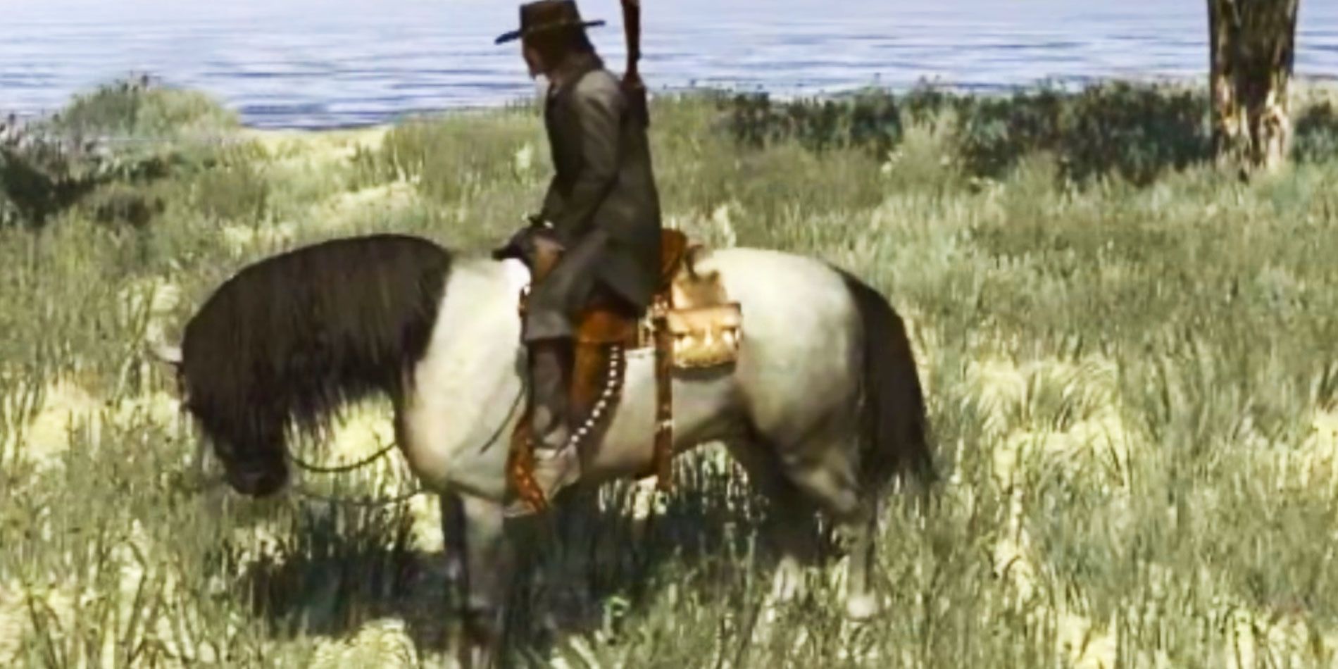 A Jaded Tersk from RDR 1 in green grass.