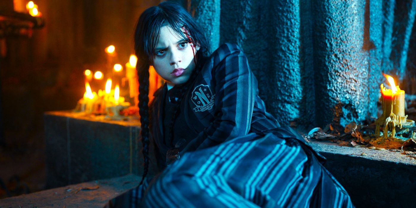 Jenna Ortega As Wednesday In The Season 1 Finale