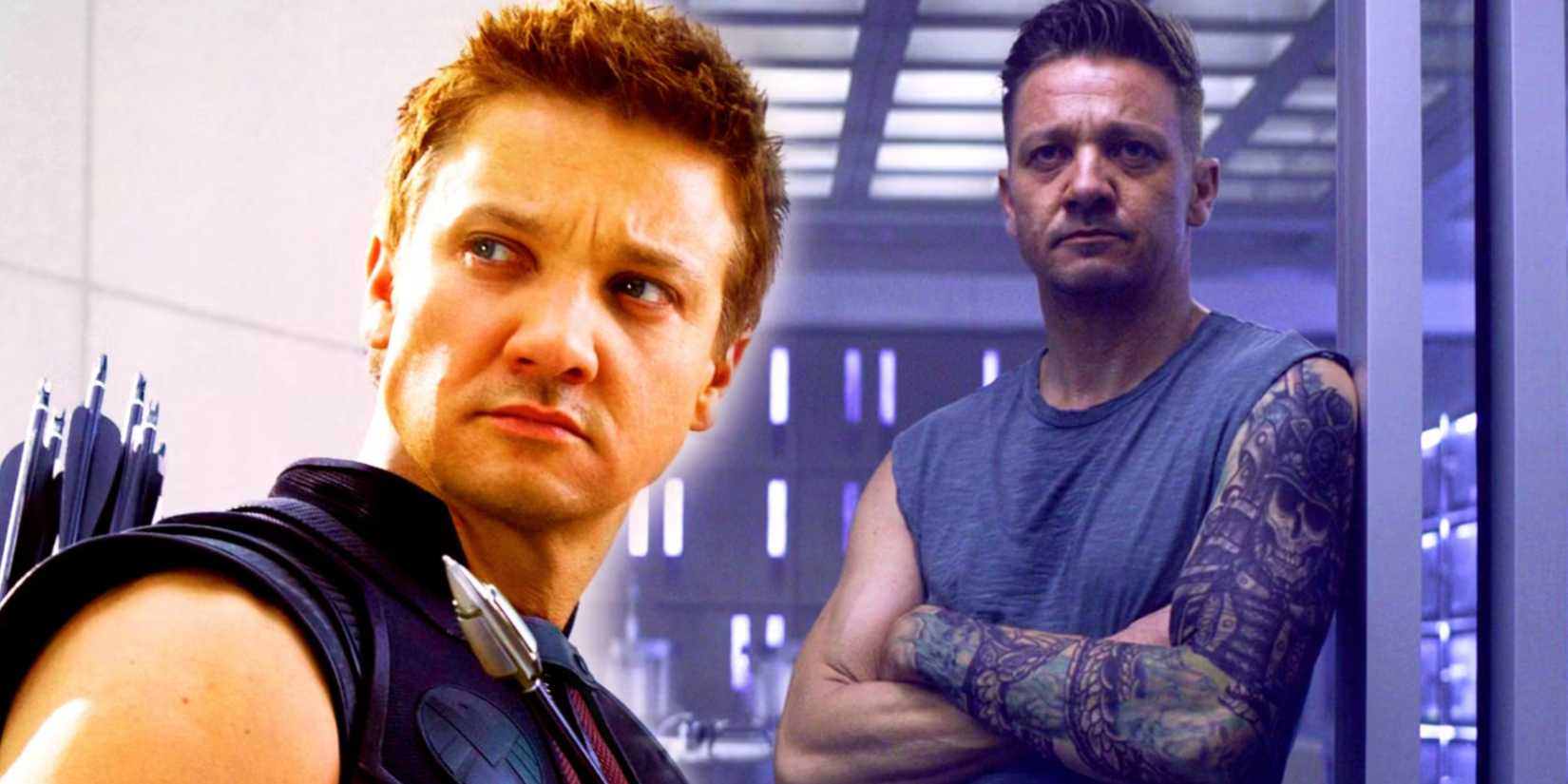 Jeremy Renner as Hawkeye in the MCU Avengers Endgame