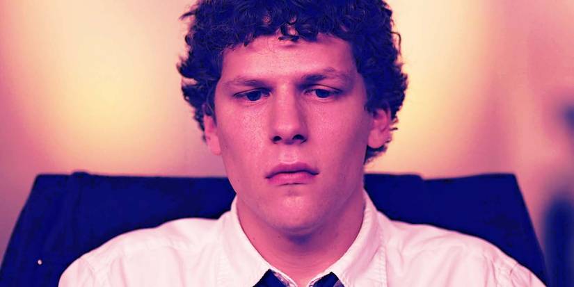 Jesse Eisenberg as Mark Zuckerberg in The Social Network's ending