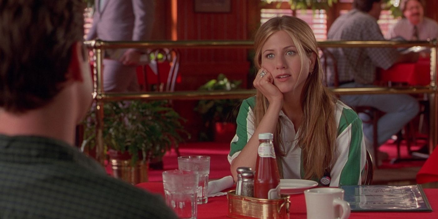 Joanna (Jennifer Aniston) in a diner in Office Space