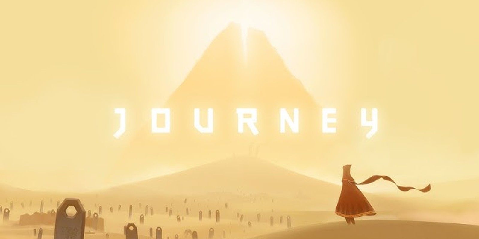 Key art for 2012's Journey. Desert background with the word 