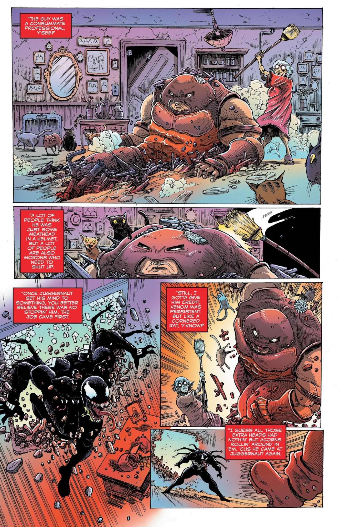 Juggernaut vs Venom, from Venom Annual #1