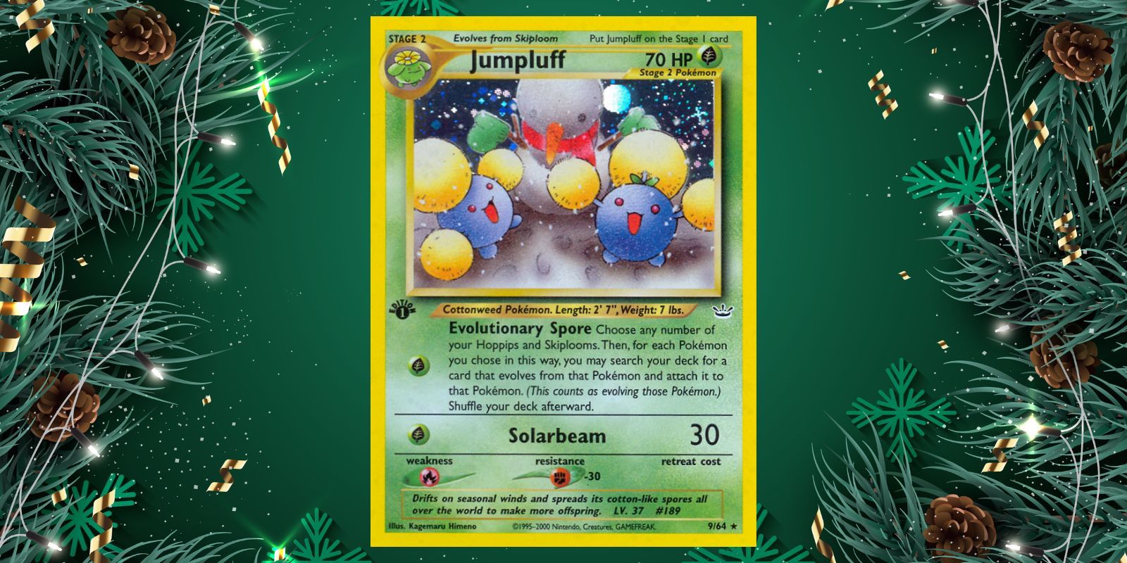 Jumpluff 9 Pokemon TCG Holiday Cards