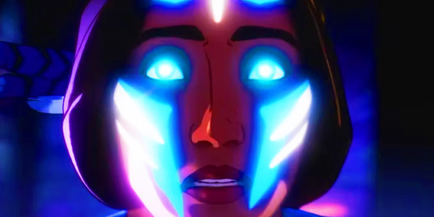 Kahhori with glowing eyes and face paint in What If...? season 2 trailer