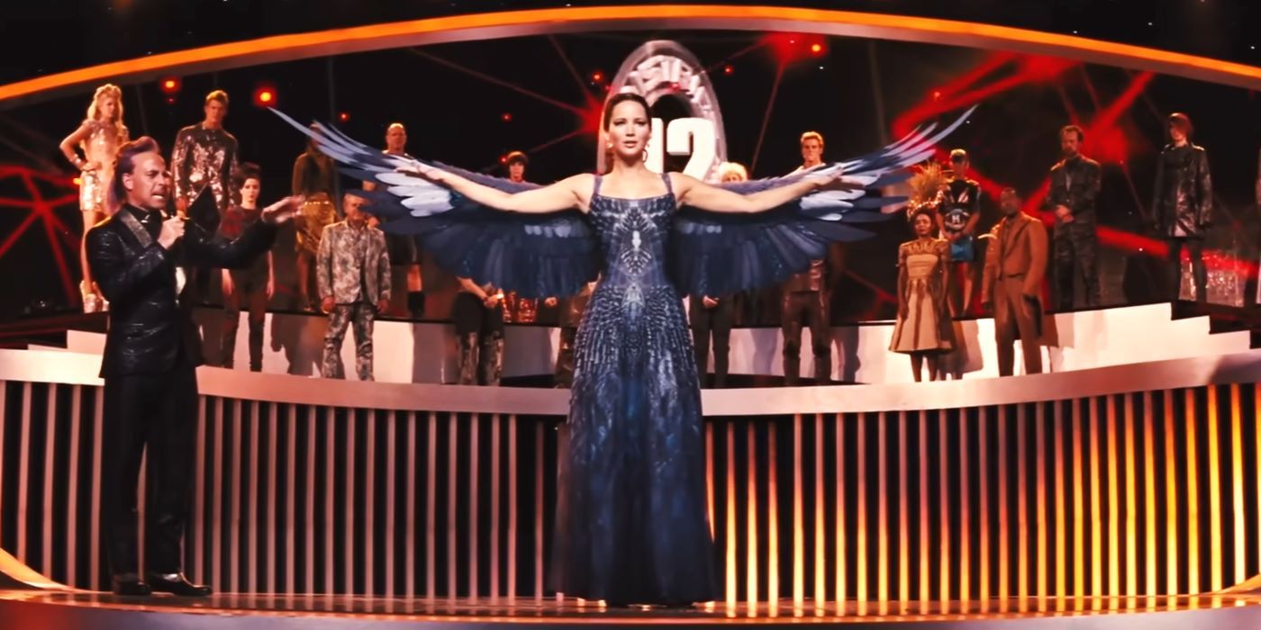 Katniss In The Mockingjay Dress In Catching Fire