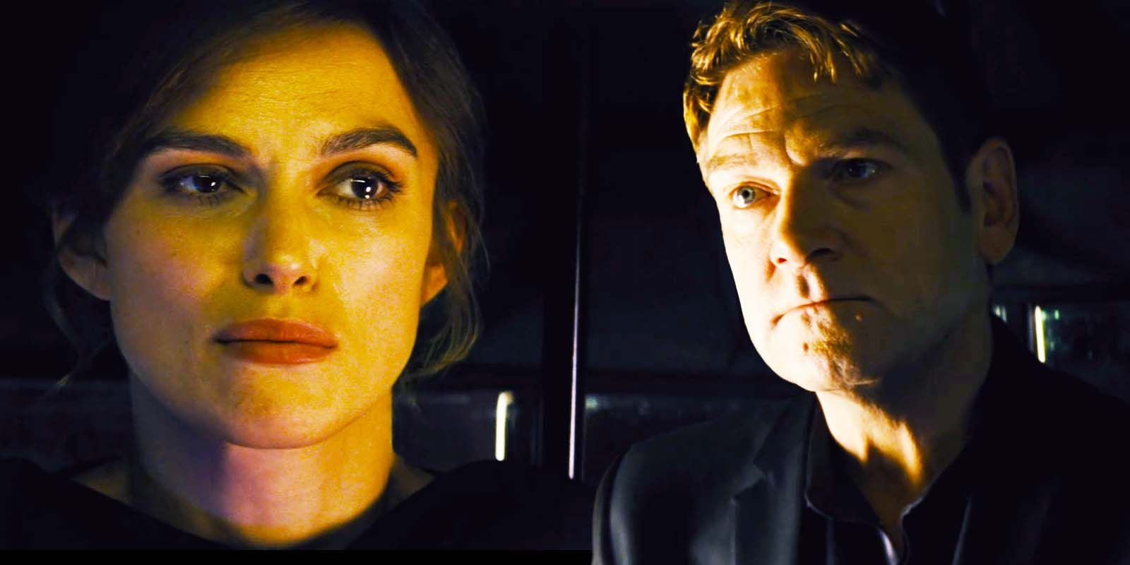 Keira Knightley as Cathy Muller and Kenneth Branagh as Viktor Cherevin in Jack Ryan Shadow Recruit