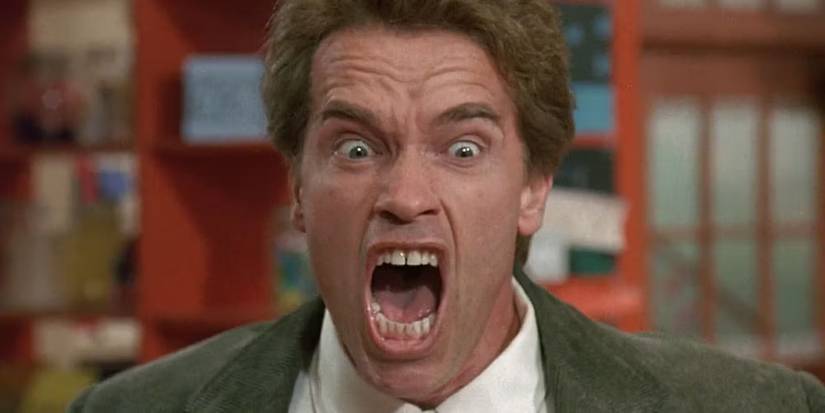 Arnold Schwarzenegger screaming in Kindergarten Cop