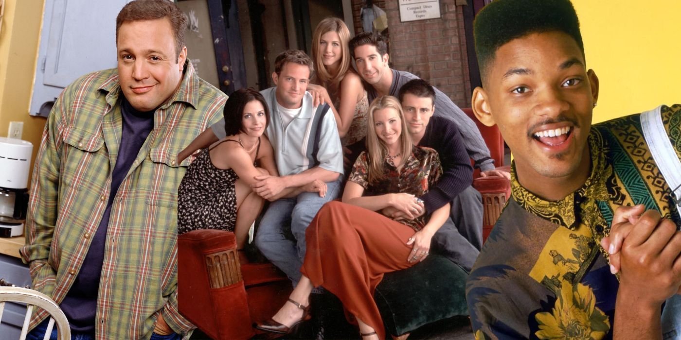 Collage of King of Queens, Friends, and Fresh Prince.