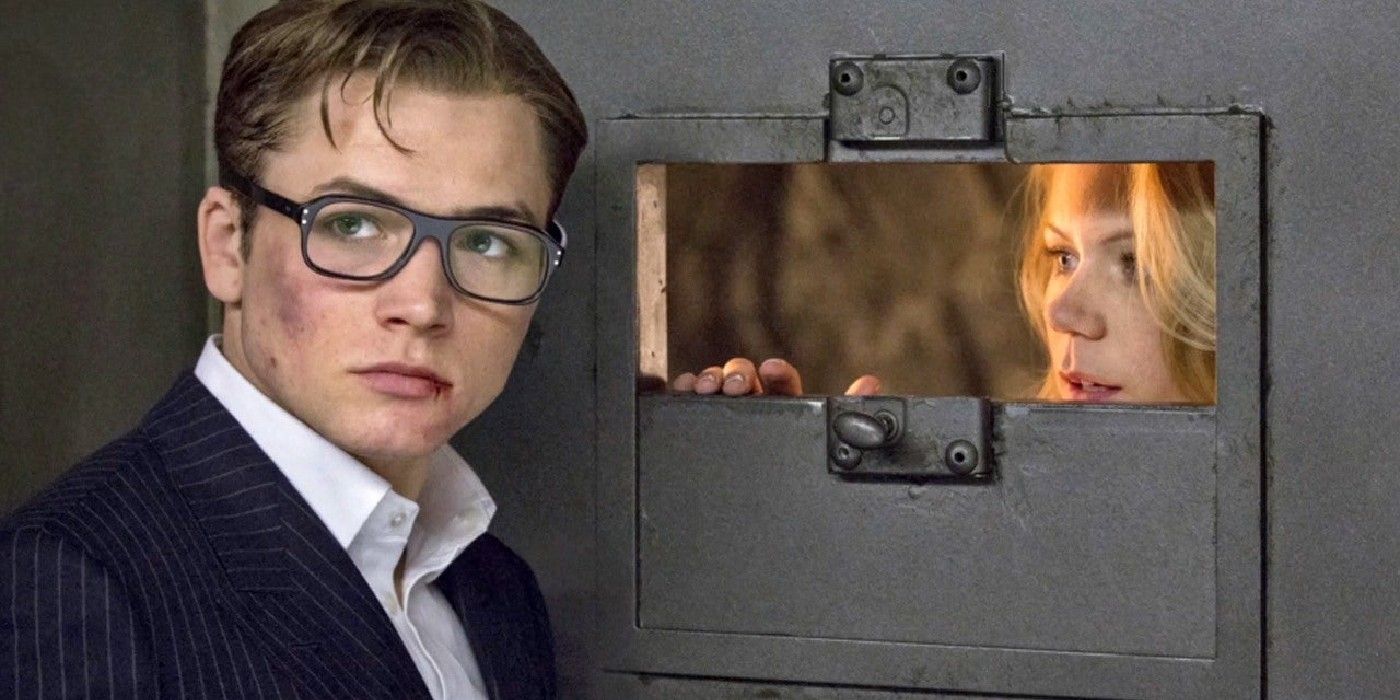 Eggsy talking to Princess Tilde in a cell in Kingsman: The Secret Service