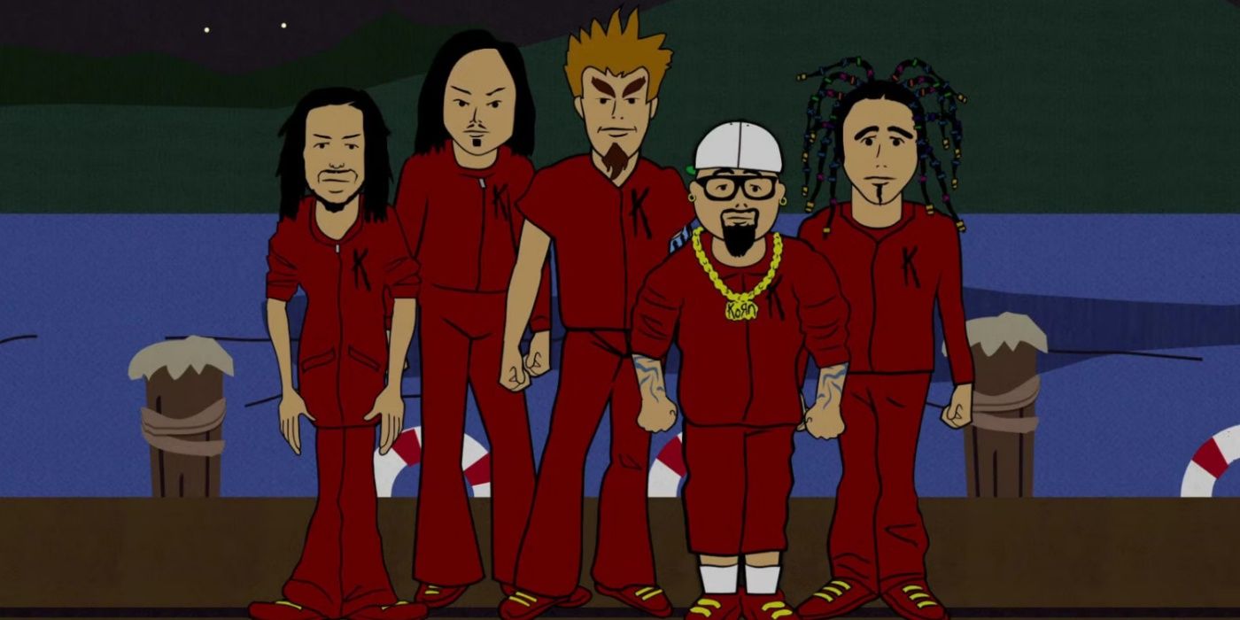Korn in an episode of South Park.