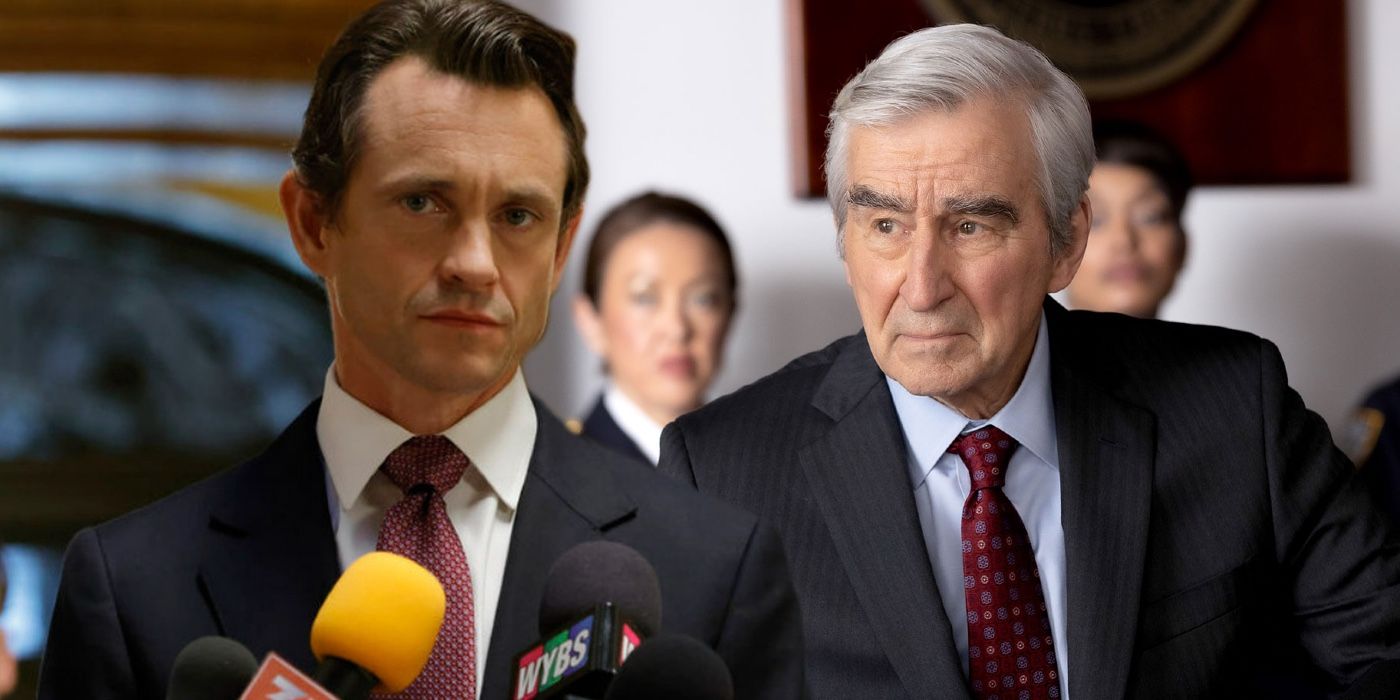 A composite image of Hugh Dancy and Sam Waterston in Law & Order