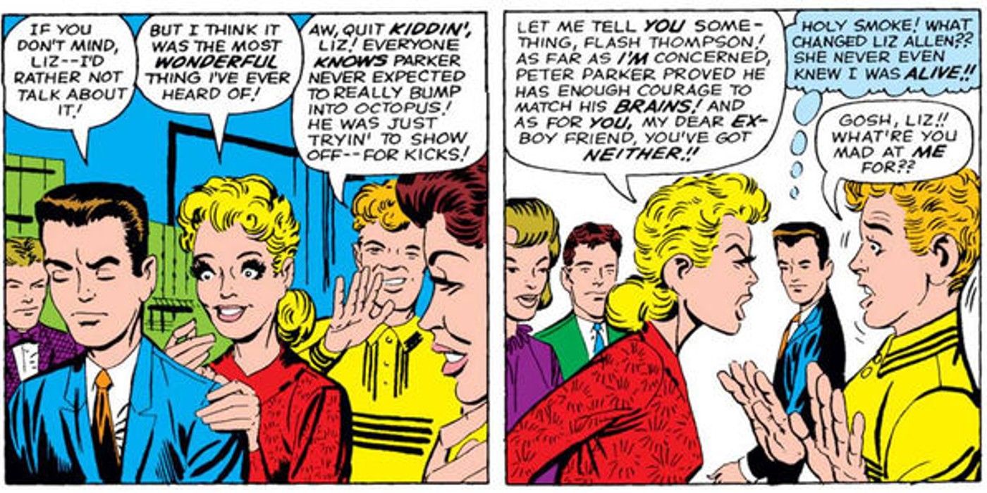 Liz Allan Yells at Flash Thompson for Peter Parker Spider-Man