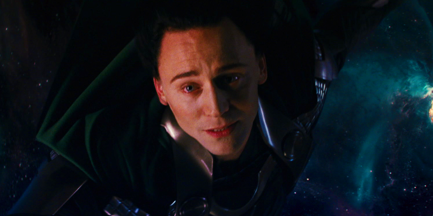 Loki about to fall into a wormhole in 2011's Thor