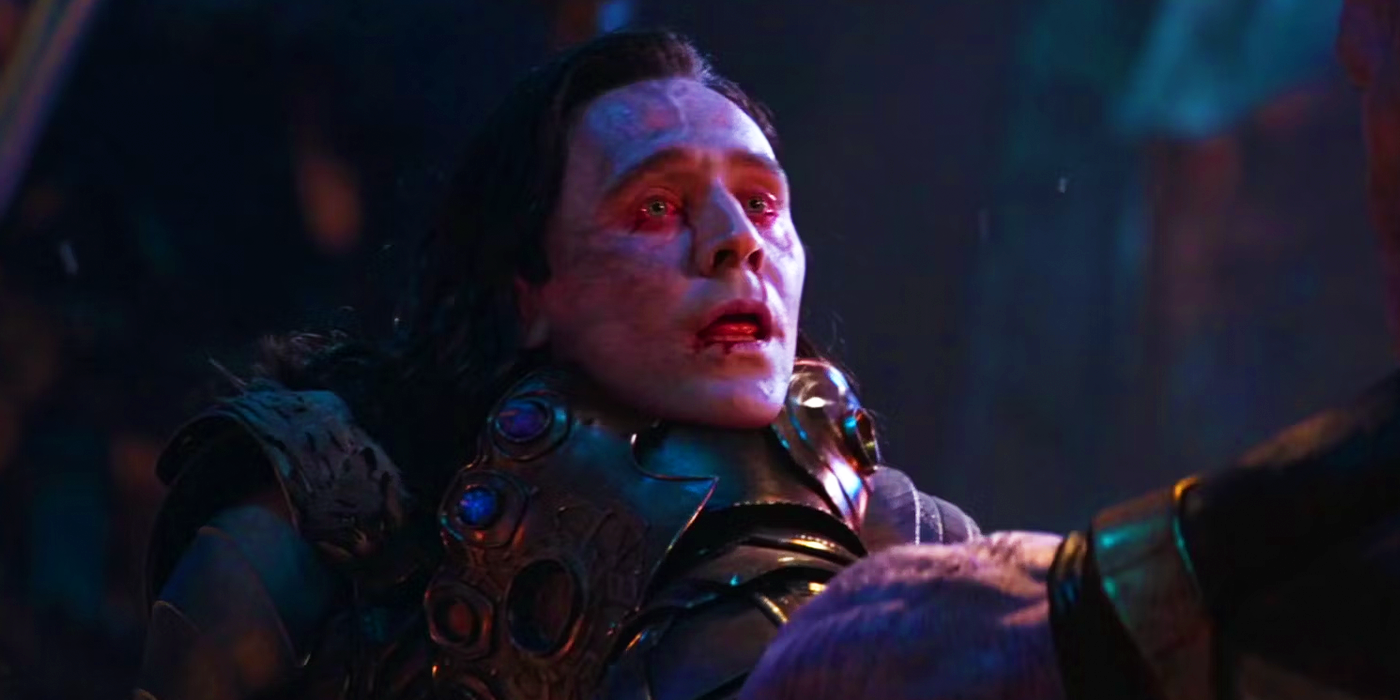 Loki being killed by Thanos at the start of Avengers Infinity War