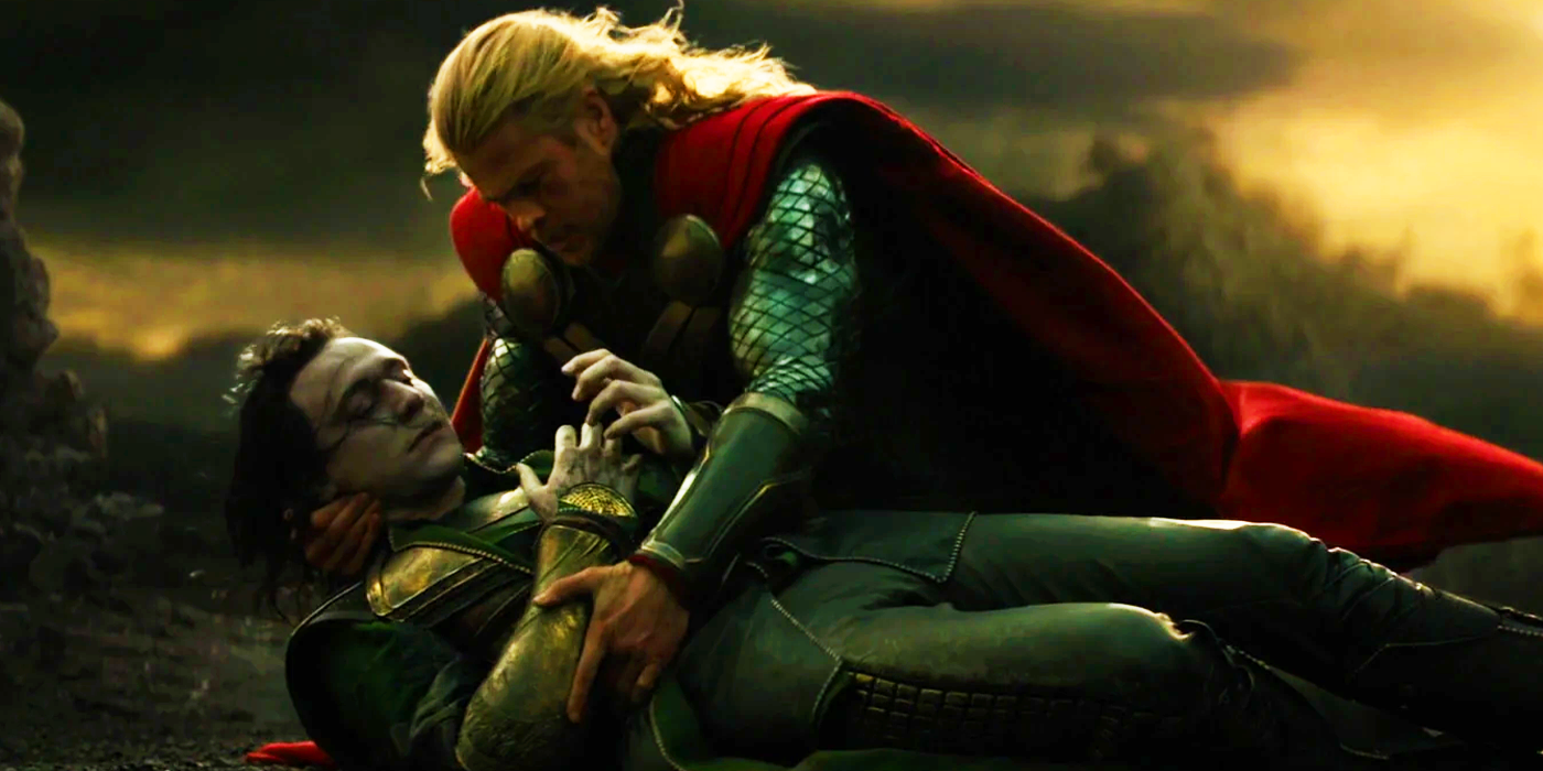 Loki faking his death on Svartalfheim in Thor The Dark World