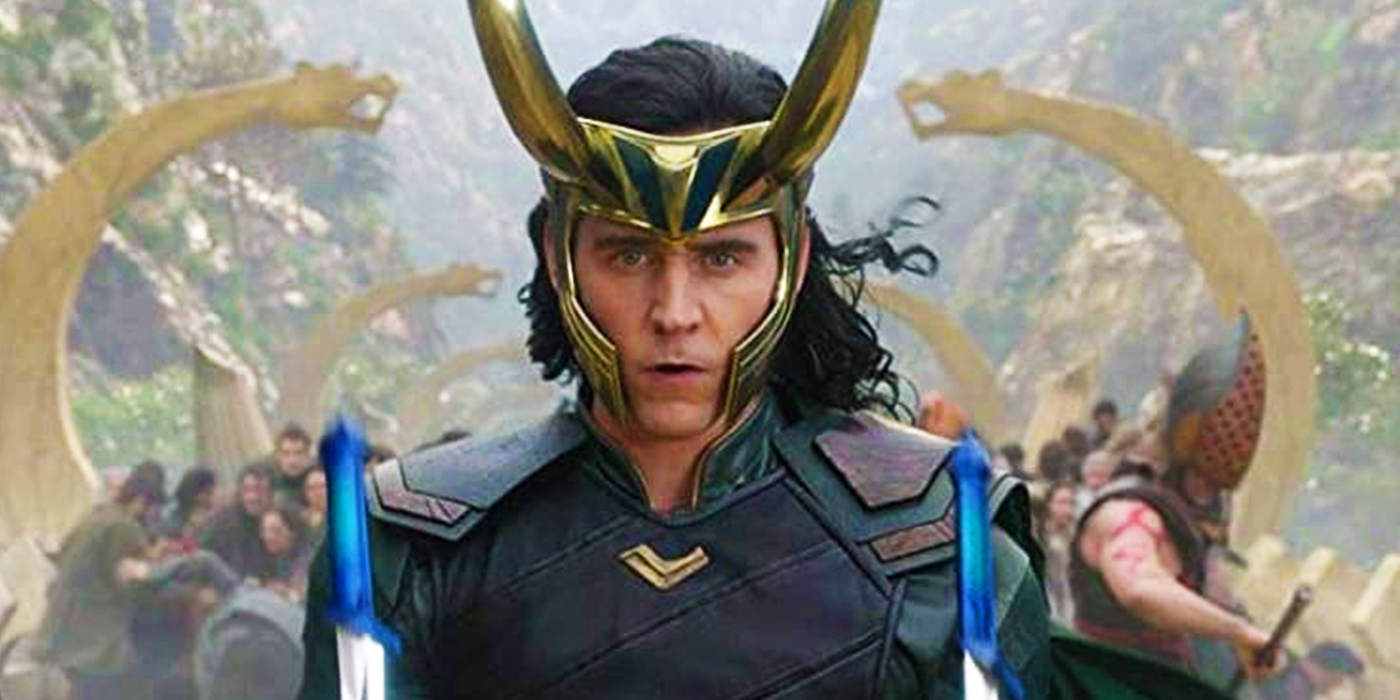 Loki protecting Asgardians in the final battle of Thor Ragnarok