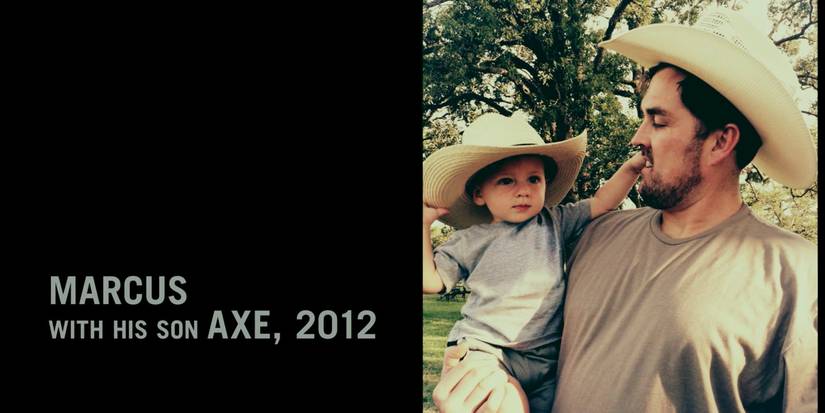 Marcus Luttrell and his son Axe from Lone Survivor 