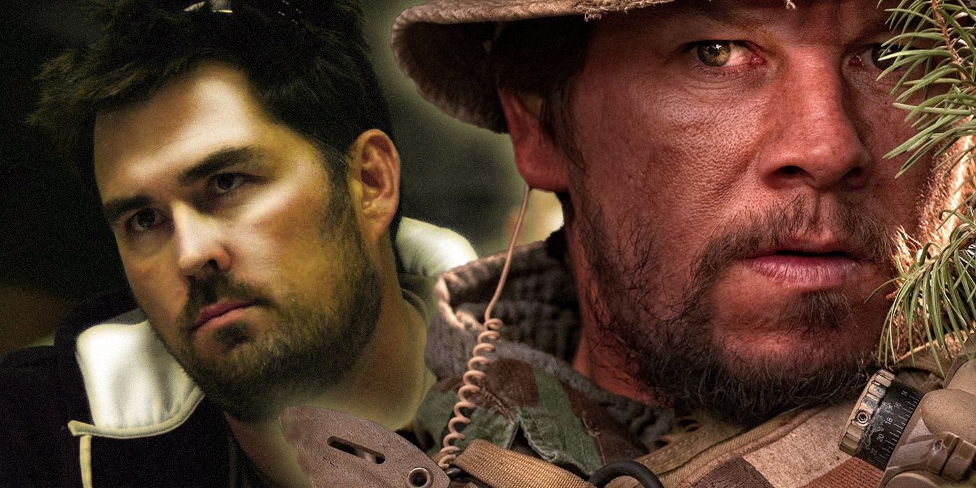 Marcus Lutrell next to Mark Whalberg Playing Him In Lone Survivor 