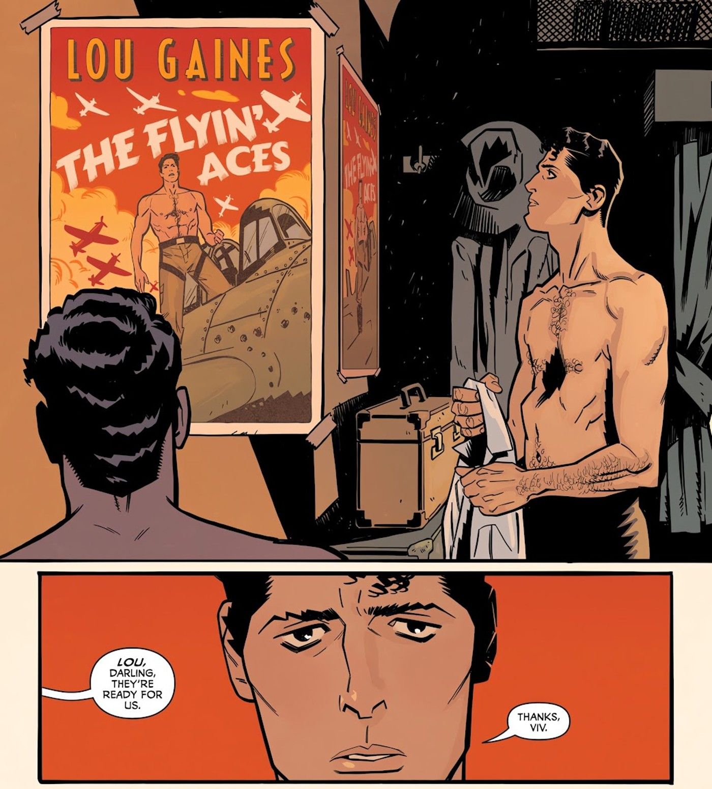 Lou Gaines with Movie Poster