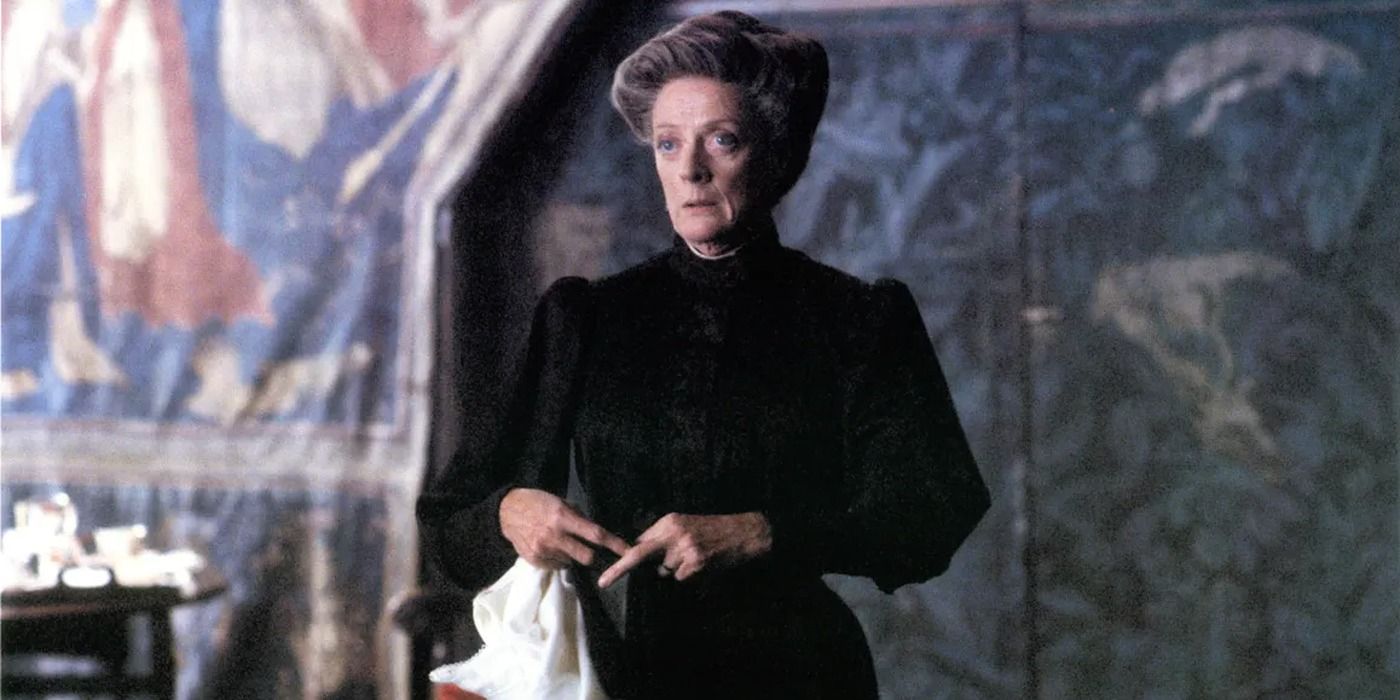 Maggie Smith as Mrs. Medlock in The Secret Garden