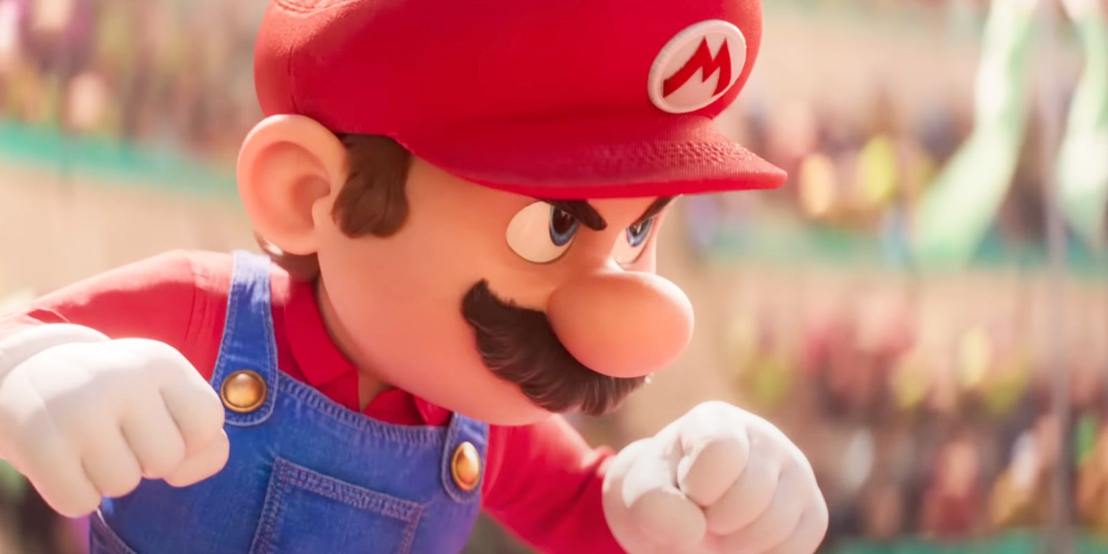 Mario prepared to fight Donkey Kong in the Super Mario Bros. Movie