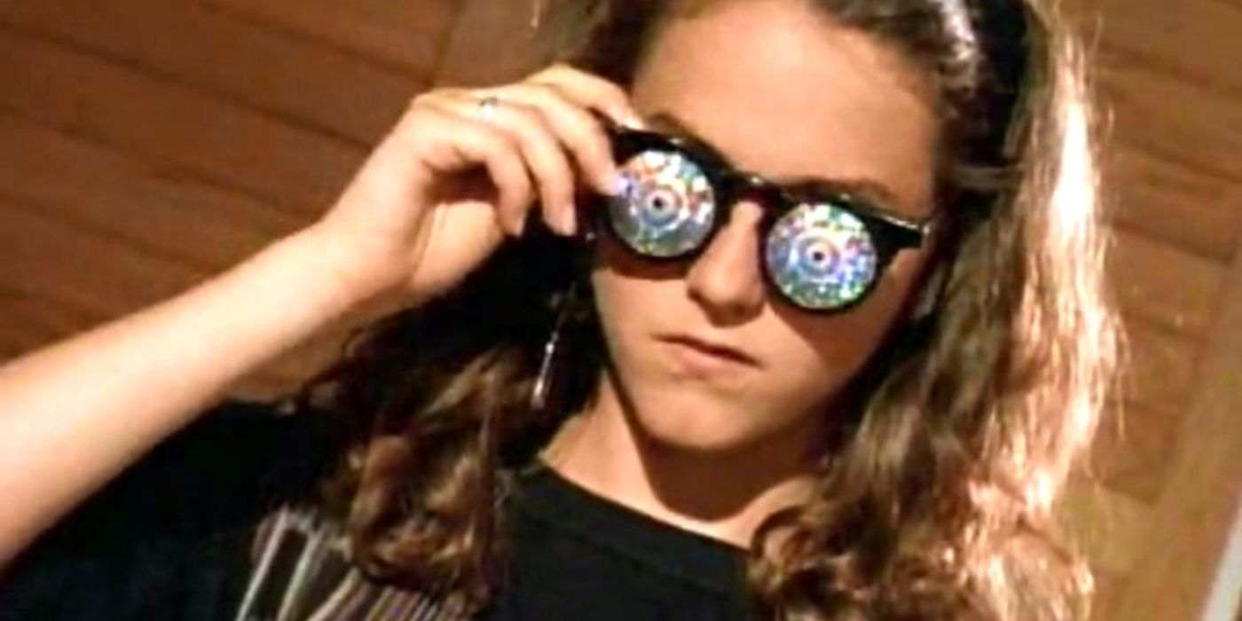 Marybeth puts on super specs in Are You Afraid of the Dark.