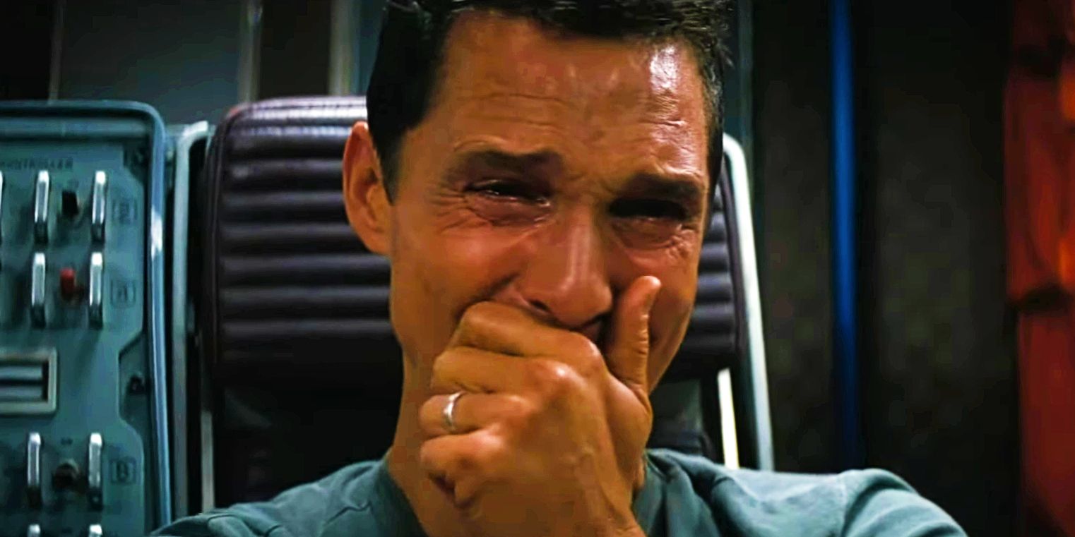 Matthew McConaughey crying in Interstellar